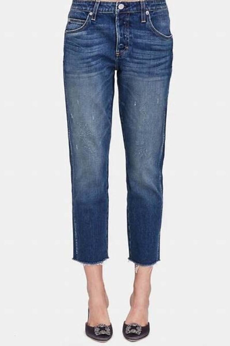 AMO Tomboy Boyfriend Denim Blue Jeans in Dive Bar Size 25